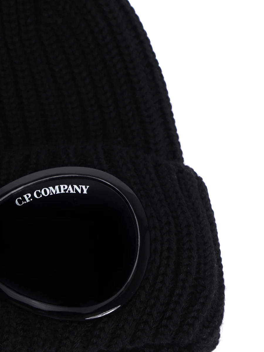 Шапка шерстяная CP COMPANY 15CMAC122A-005509A/999 BEANY GOGGLE, размер Один размер, цвет черный 15CMAC122A-005509A/999 BEANY GOGGLE - фото 3