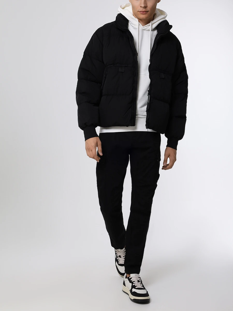 Пуховик стеганый CP COMPANY 15CMOW175A-006369G/999 Черный  Фото 2