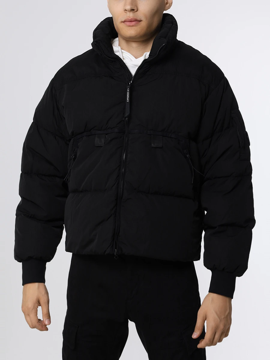 Пуховик стеганый CP COMPANY 15CMOW175A-006369G/999 Черный  Фото 4