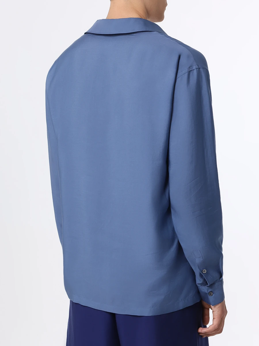 Рубашка Regular Fit из лиоцелла GIORGIO ARMANI 3WGCC07H T03K4 U9S7 Синий  Фото 3