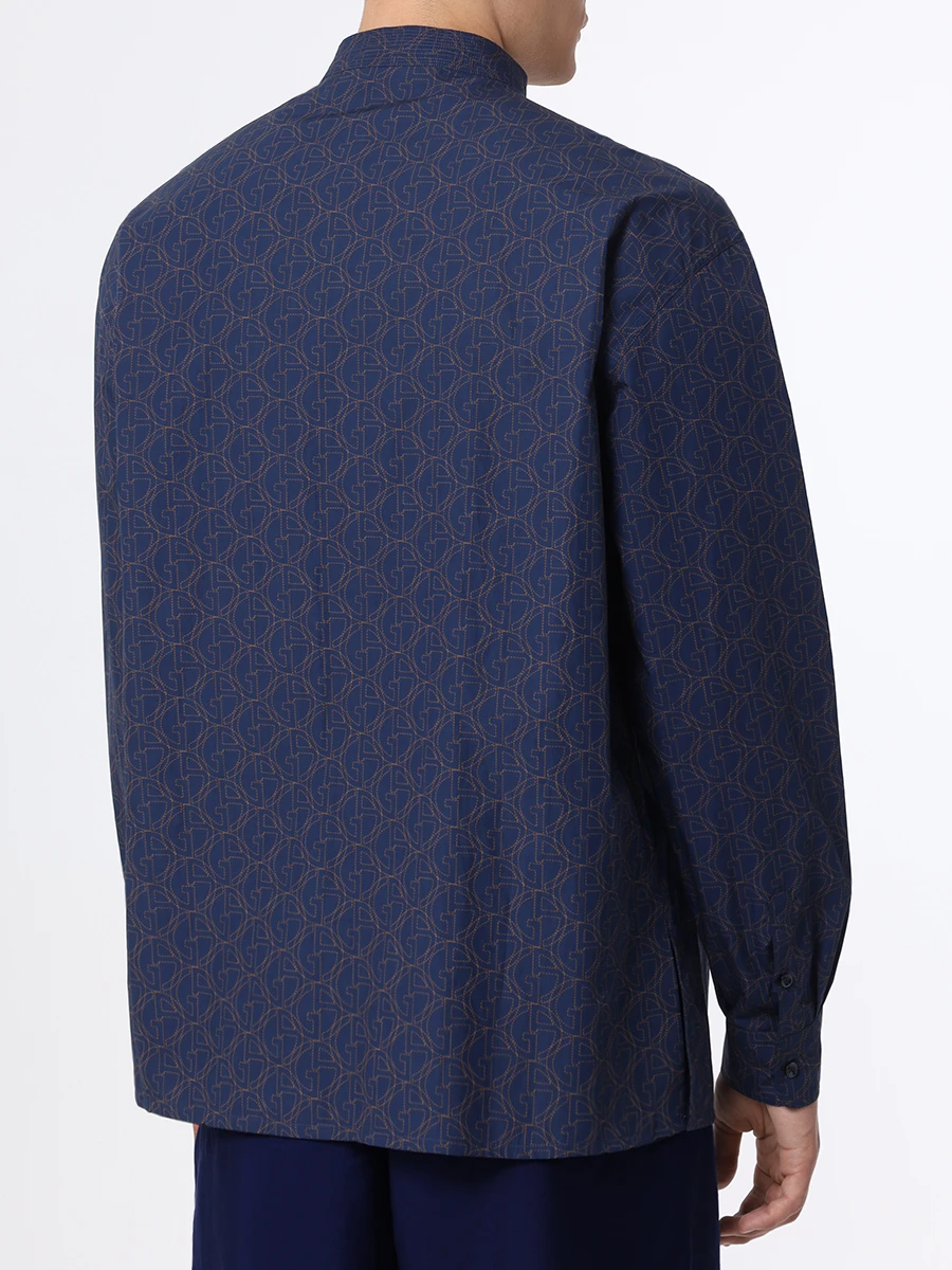 Рубашка Regular Fit хлопковая GIORGIO ARMANI 3WGCC08D T04I4 FBUB Синий  Фото 3