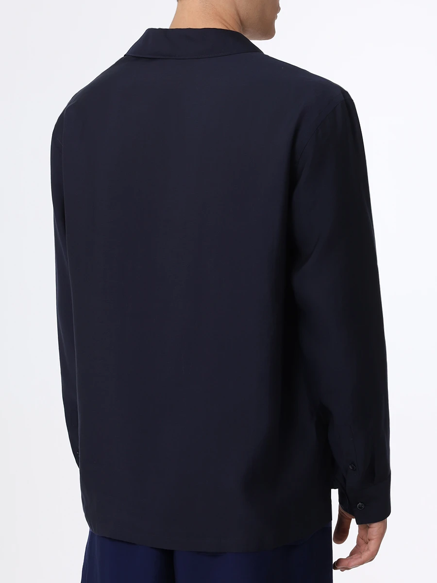 Рубашка Regular Fit из лиоцелла GIORGIO ARMANI 3WGCC07H T03K4 UBWF Темно Синий  Фото 3