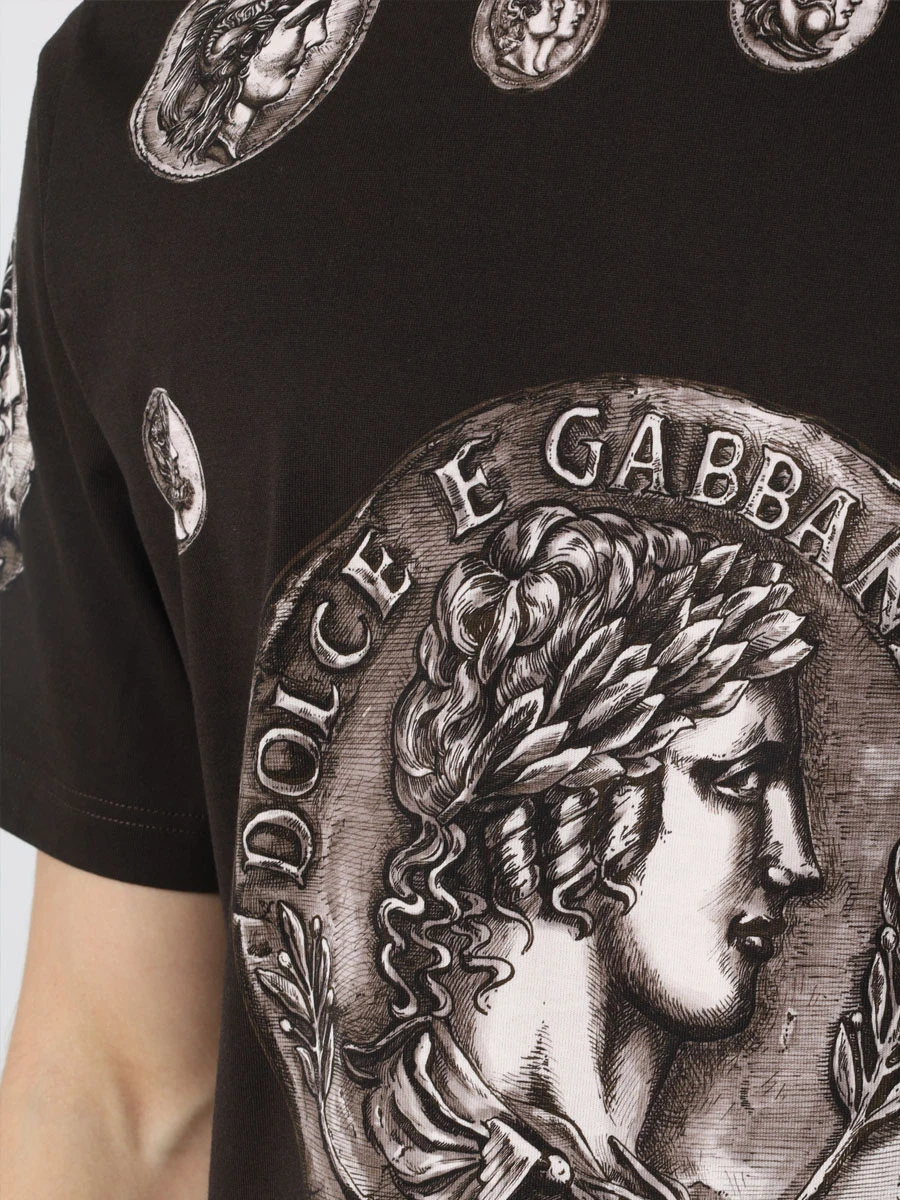 Футболка хлопковая DOLCE & GABBANA G8PN9T HI79Q HM4RF Черный  Фото 5