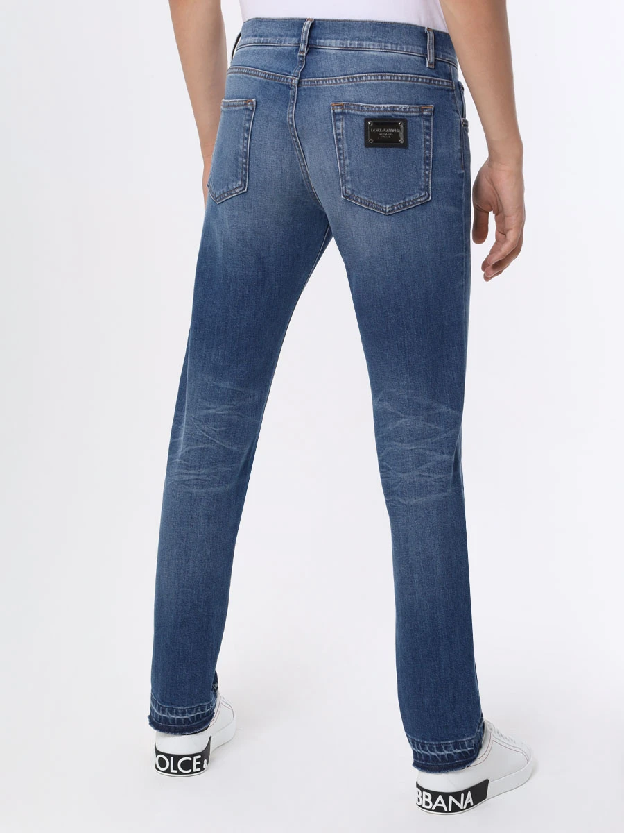 Джинсы Slim Fit хлопковые DOLCE & GABBANA GY07CD G8JT3 S9001 Синий  Фото 3