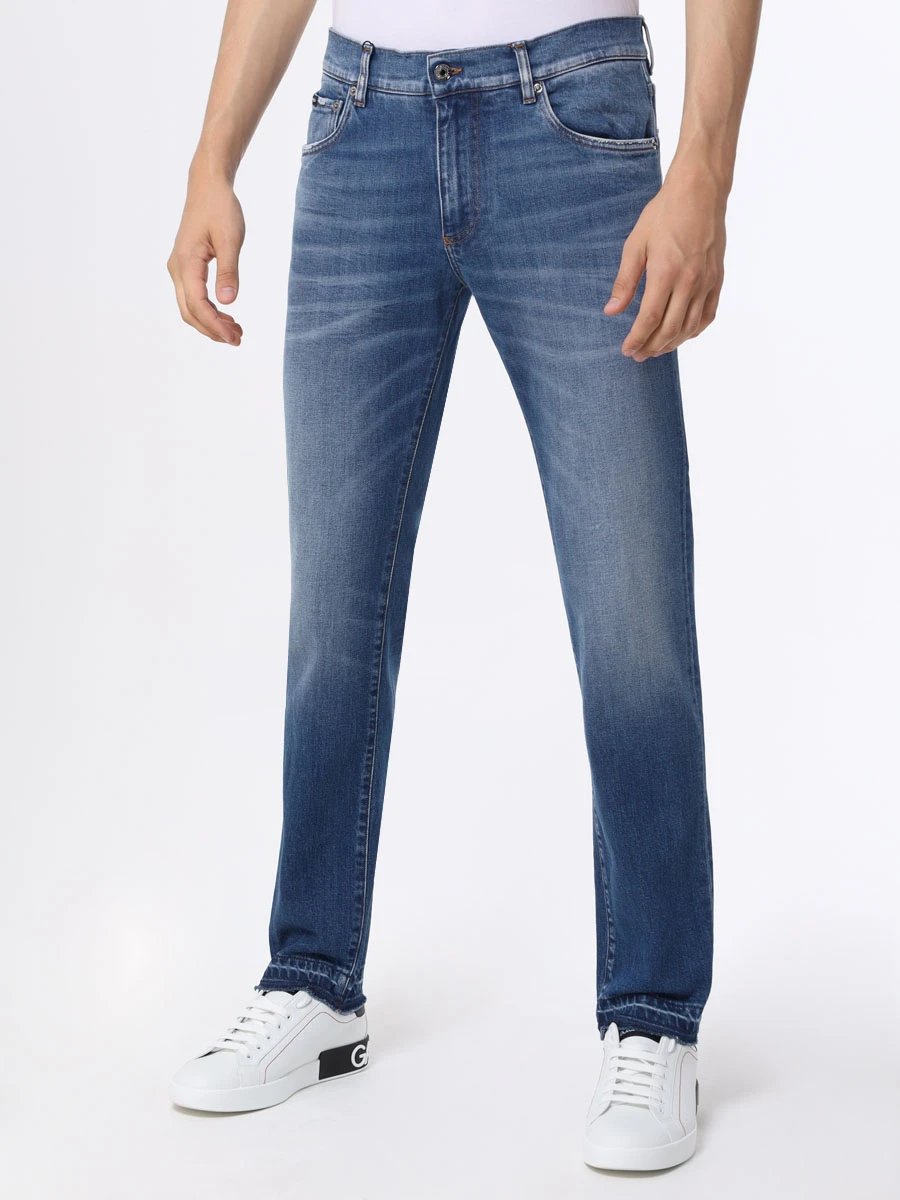 Джинсы Slim Fit хлопковые DOLCE & GABBANA GY07CD G8JT3 S9001 Синий  Фото 4