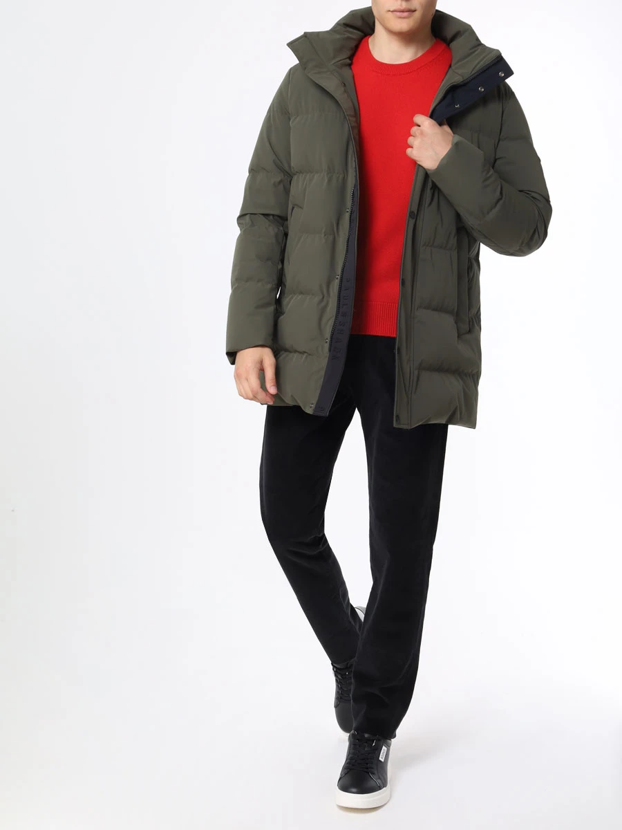Пуховик стеганый PAUL & SHARK 13312008/089 Зеленый  Фото 2