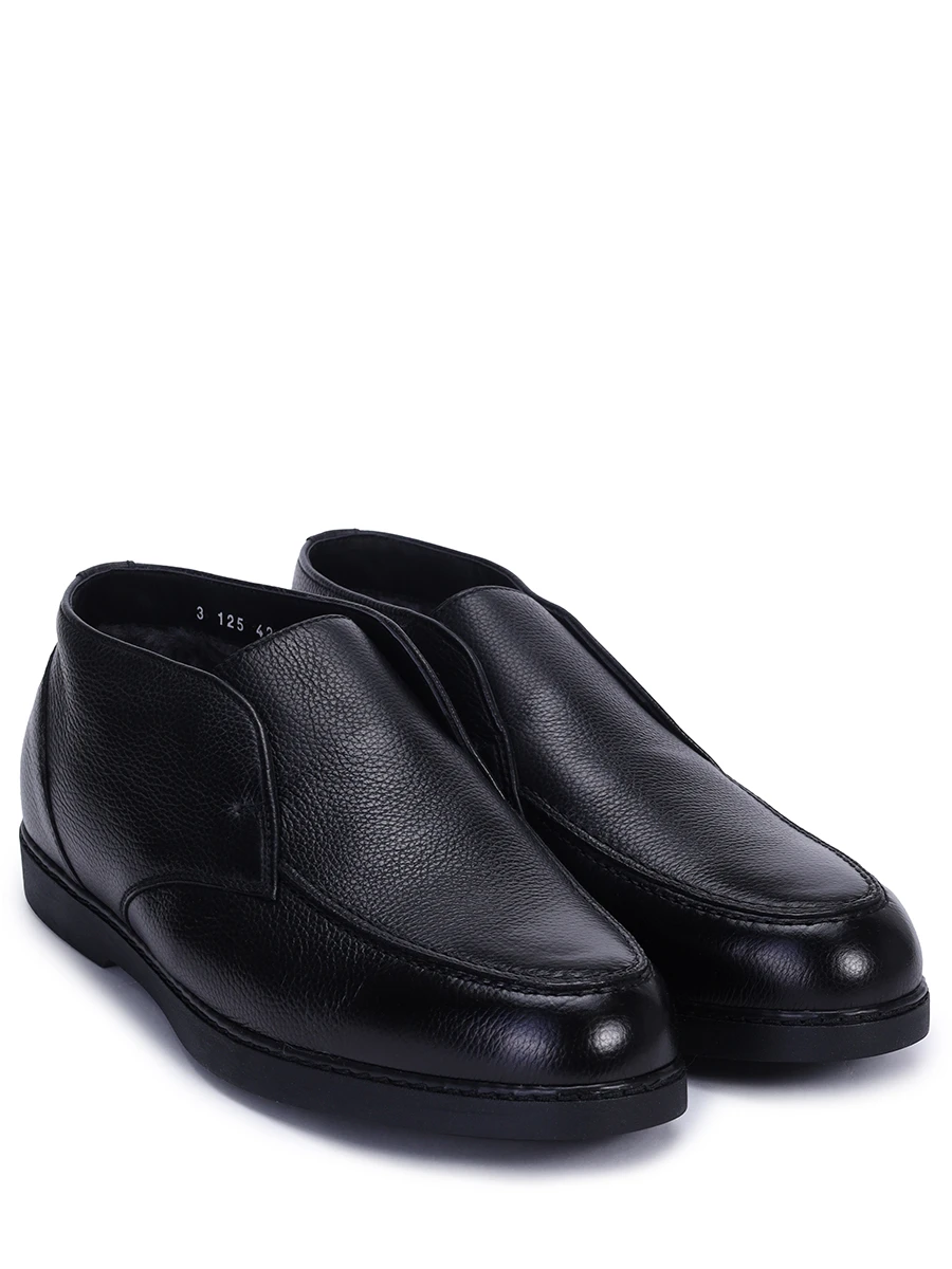 Ботинки кожаные на меху DOUCAL`S DU3125EDO-UN019NN00 Черный  Фото 2