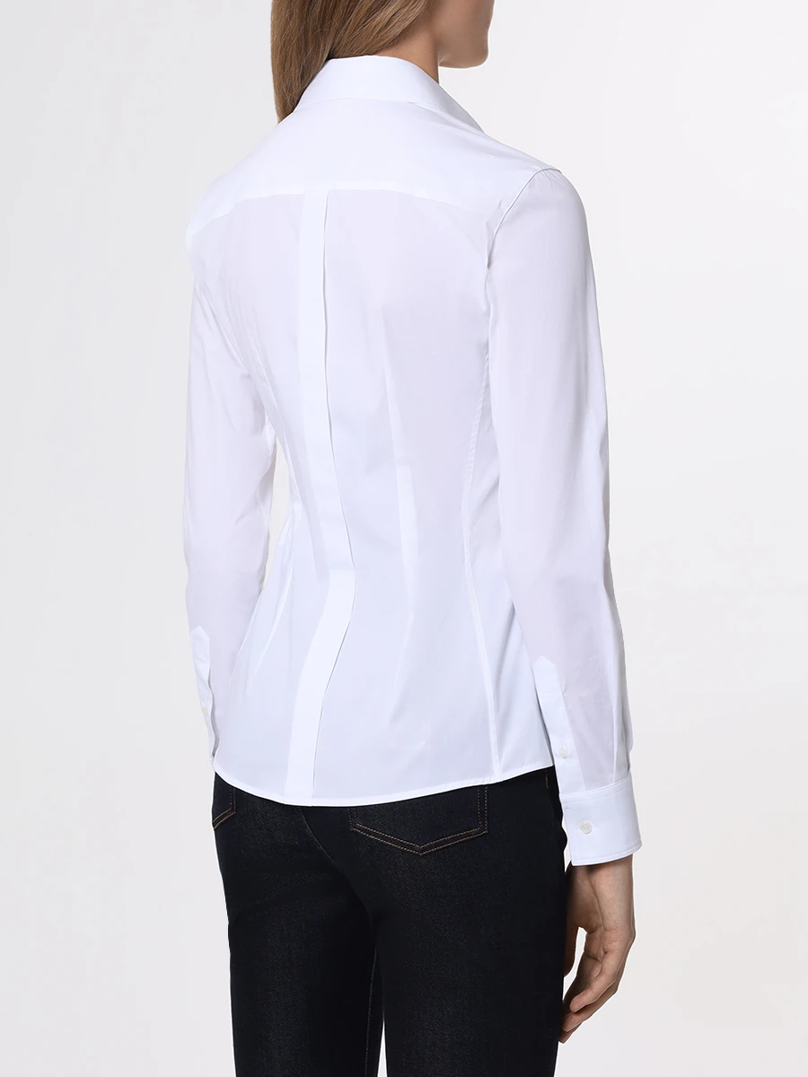 Рубашка хлопковая DOLCE & GABBANA F5G19T FUEEE W0800, размер 50, цвет белый - фото 3