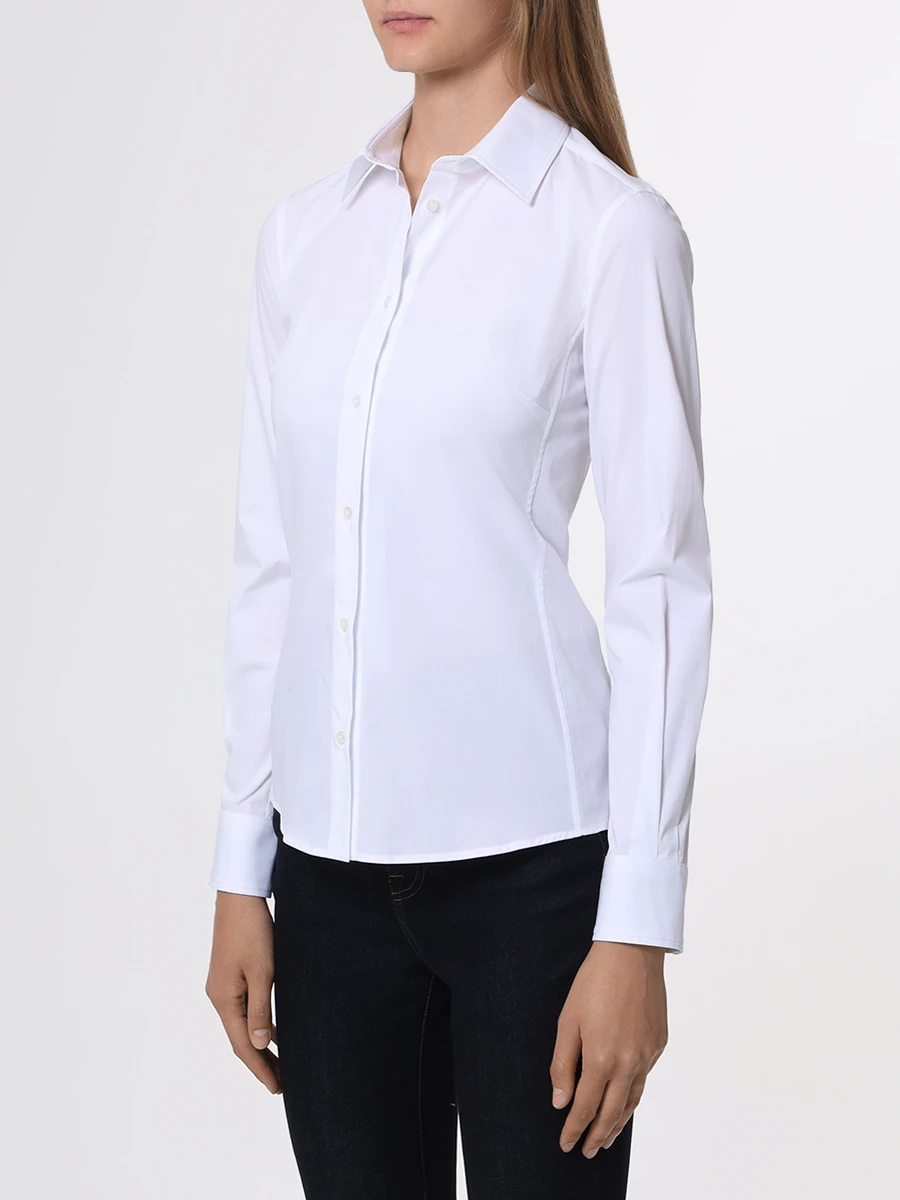 Рубашка хлопковая DOLCE & GABBANA F5G19T FUEEE W0800, размер 50, цвет белый - фото 4