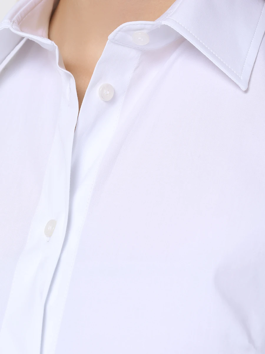Рубашка хлопковая DOLCE & GABBANA F5G19T FUEEE W0800, размер 50, цвет белый - фото 5