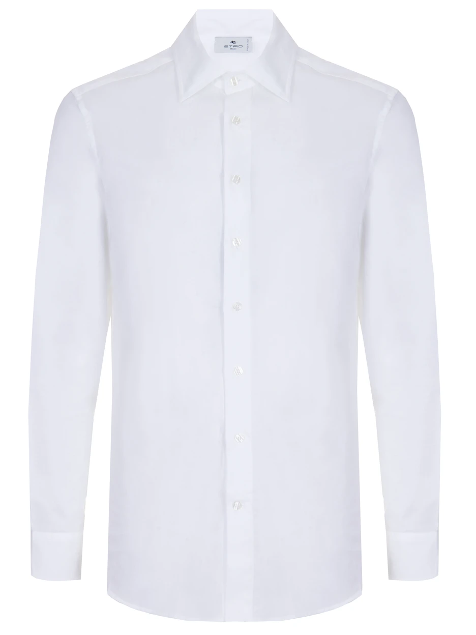 Рубашка Slim Fit хлопковая, 12908/3112/990, ETRO, Белый, 1359101  - купить