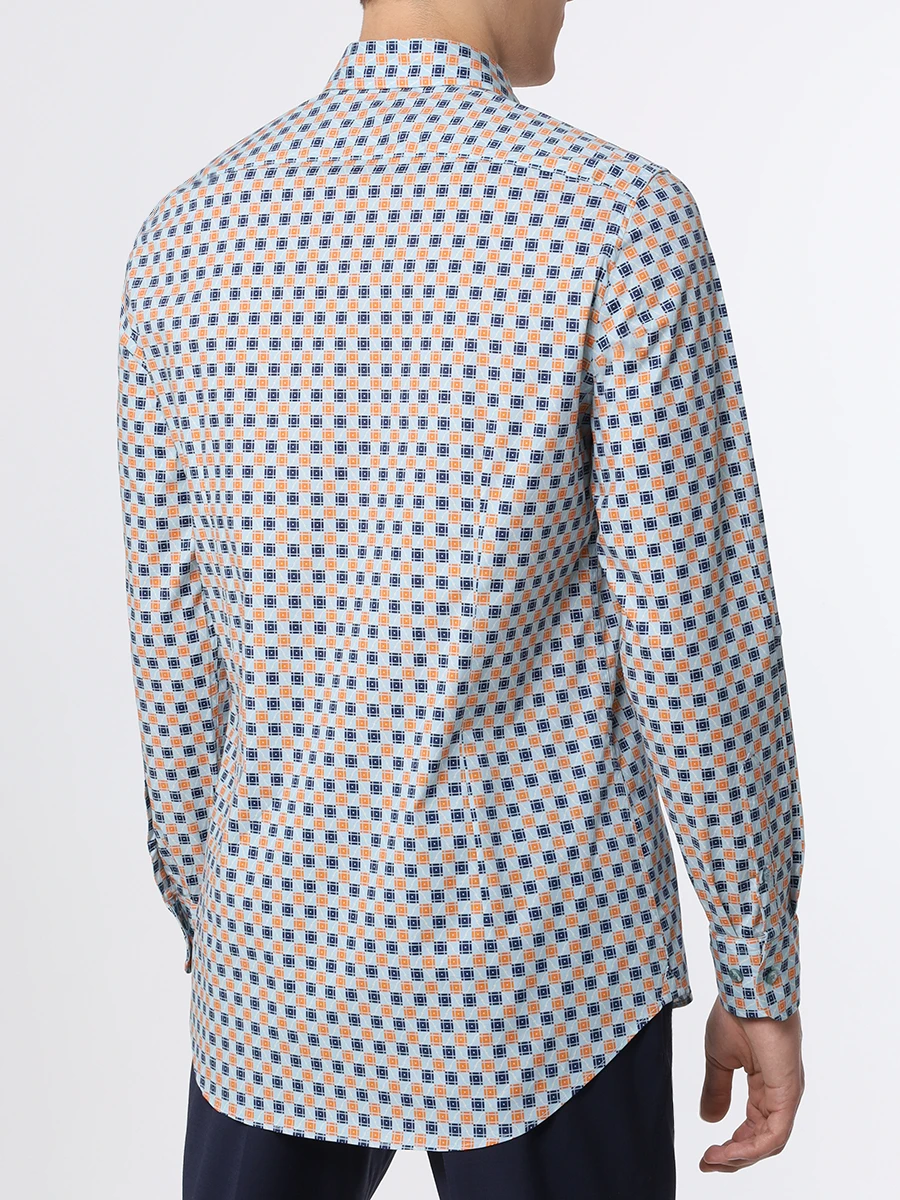 Рубашка Slim Fit хлопковая ETRO U1K526/5741/250, размер 58, цвет оранжевый U1K526/5741/250 - фото 3