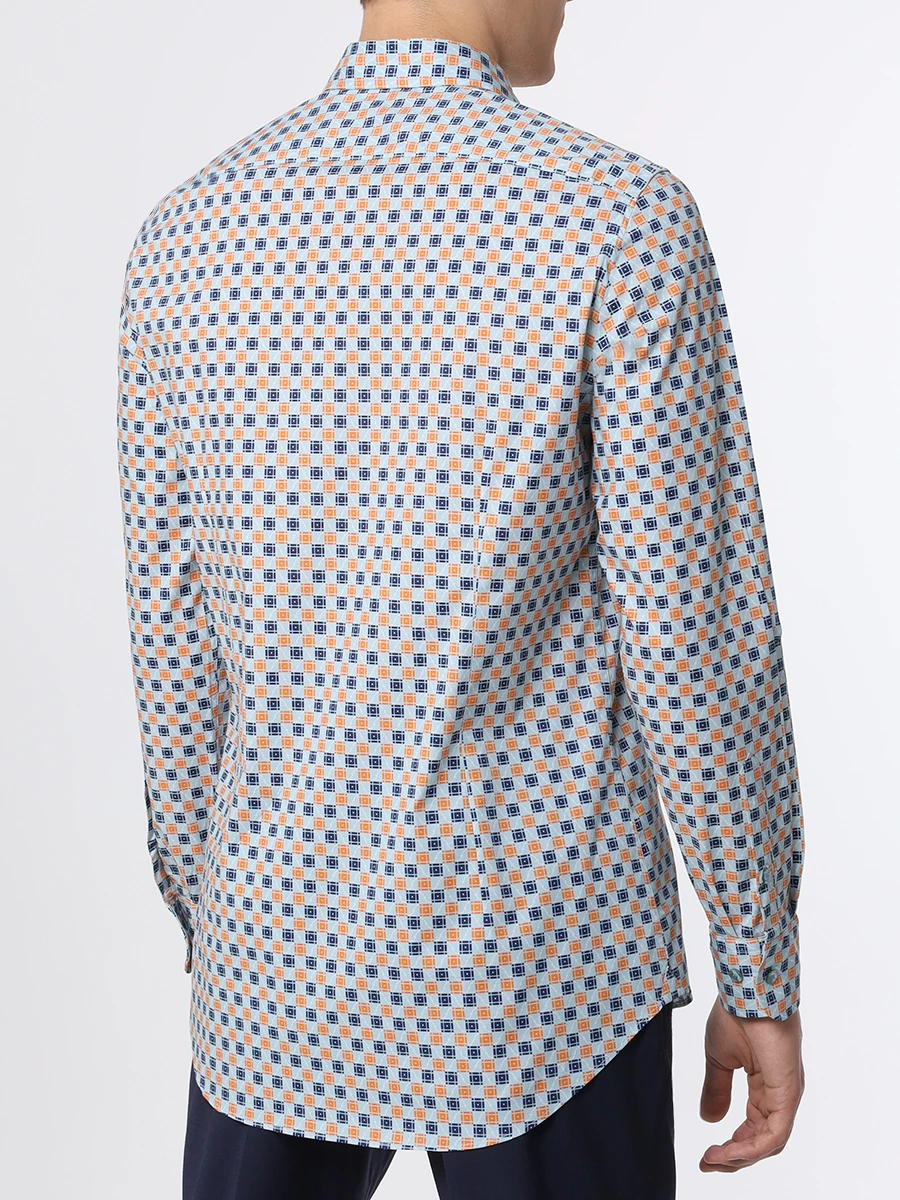 Рубашка Slim Fit хлопковая ETRO U1K526/5741/250 Голубой  Фото 3