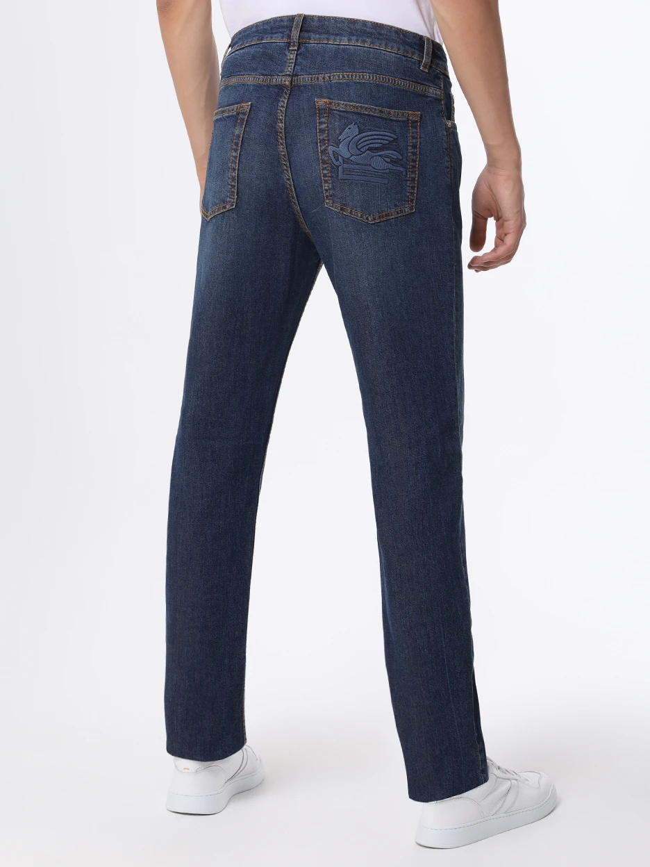 Джинсы Slim Fit хлопковые ETRO 1W508/9646/200 Деним  Фото 3