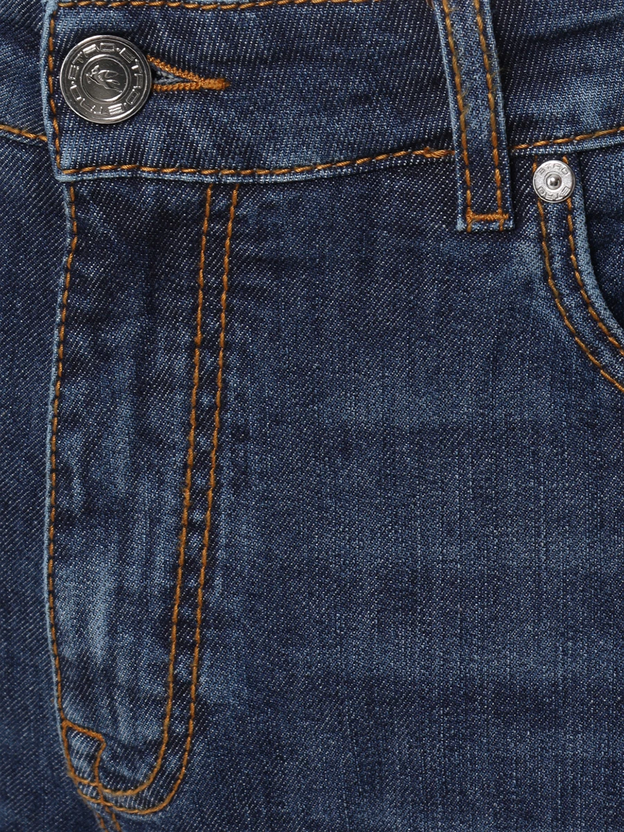 Джинсы Slim Fit хлопковые ETRO 1W508/9646/200 Деним  Фото 5