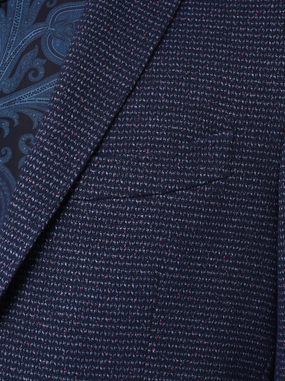 Костюм из вискозы и хлопка ETRO 1GR02/1W716/88/200 Фактура, Синий  Фото 5