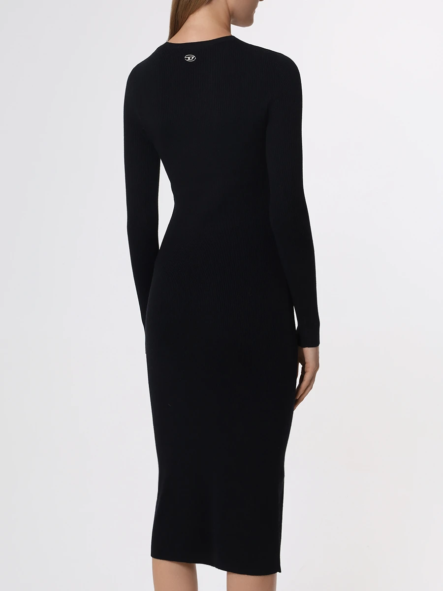 Платье из шерсти и вискозы DIESEL A111760BMAI9XX, размер 42, цвет черный - фото 3