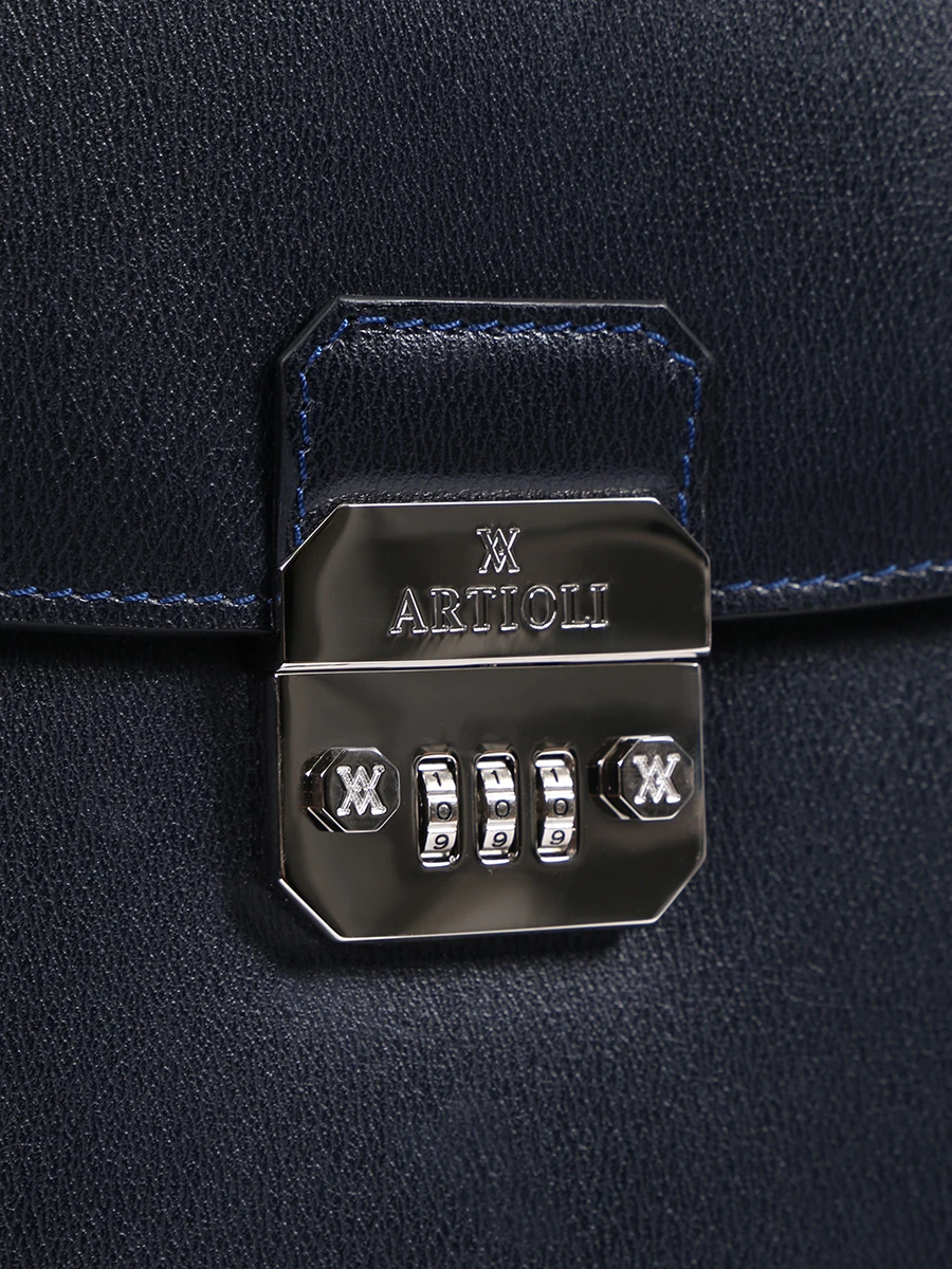 Портфель кожаный ARTIOLI MERCURIO RIBDES, размер Один размер, цвет синий - фото 5
