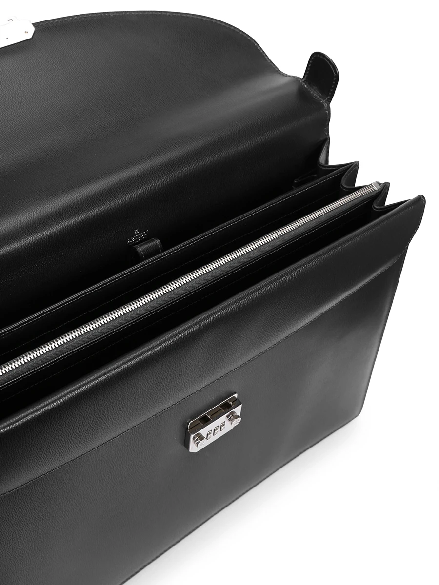 Портфель кожаный ARTIOLI MERCURIO RIBDES, размер Один размер, цвет черный - фото 4