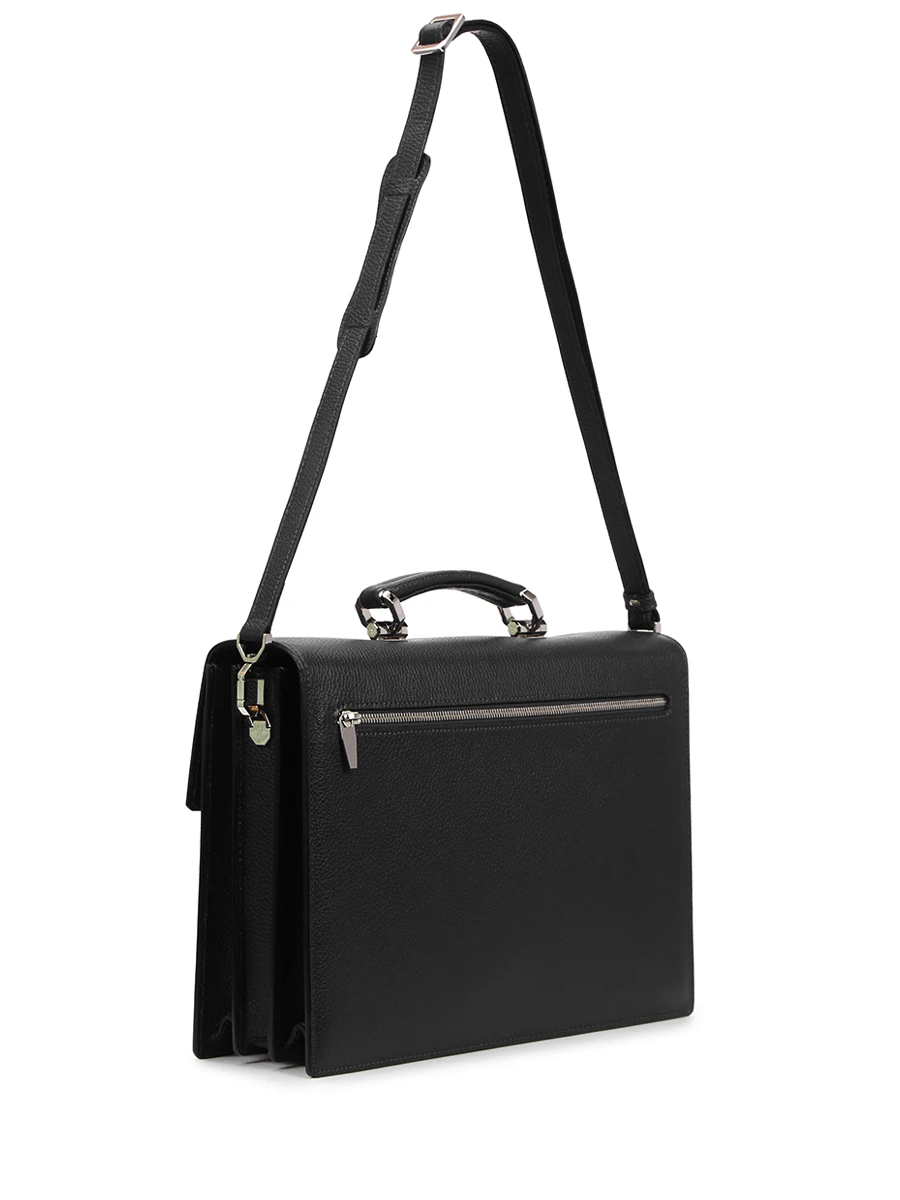 Портфель кожаный ARTIOLI CIRO ALCE, размер Один размер, цвет черный - фото 3