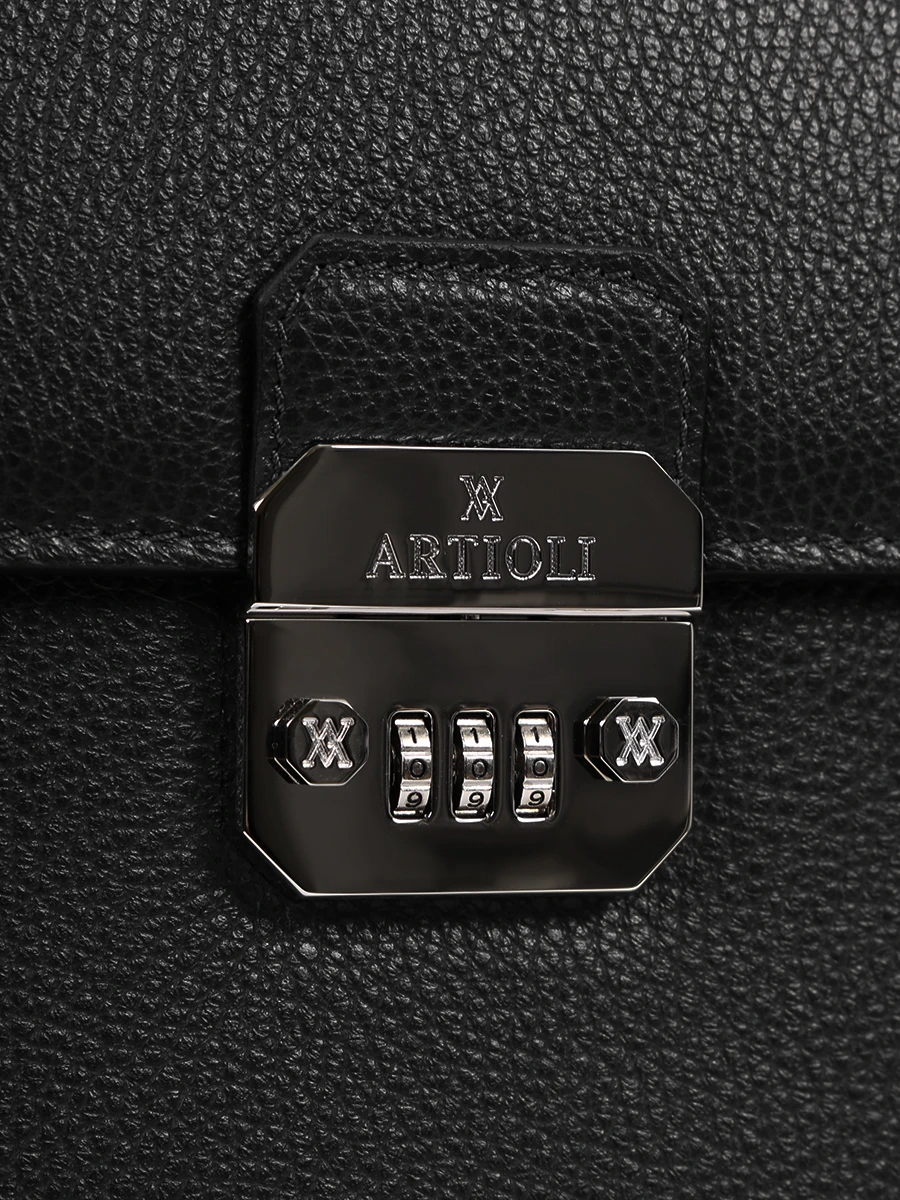 Портфель кожаный ARTIOLI CIRO ALCE, размер Один размер, цвет черный - фото 5