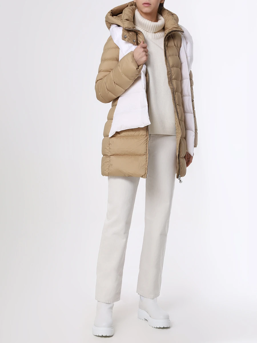 Пуховик стеганый ADD 8AW425 7024 Бежевый  Фото 2