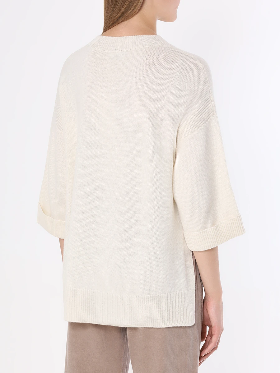Джемпер кашемировый MIR CASHMERE cwc22-098 Молочный Кремовый  Фото 3