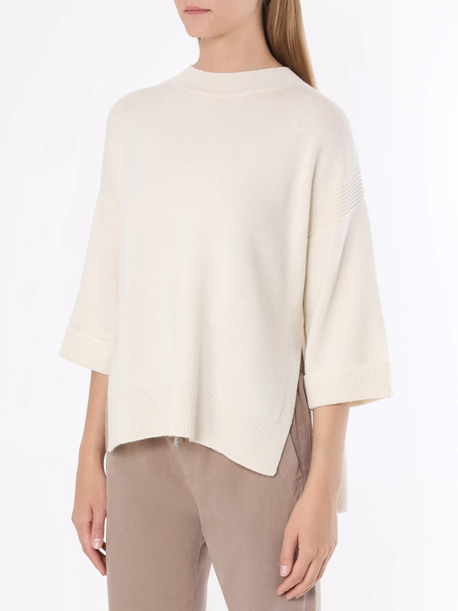 Джемпер кашемировый MIR CASHMERE cwc22-098 Молочный Кремовый  Фото 4