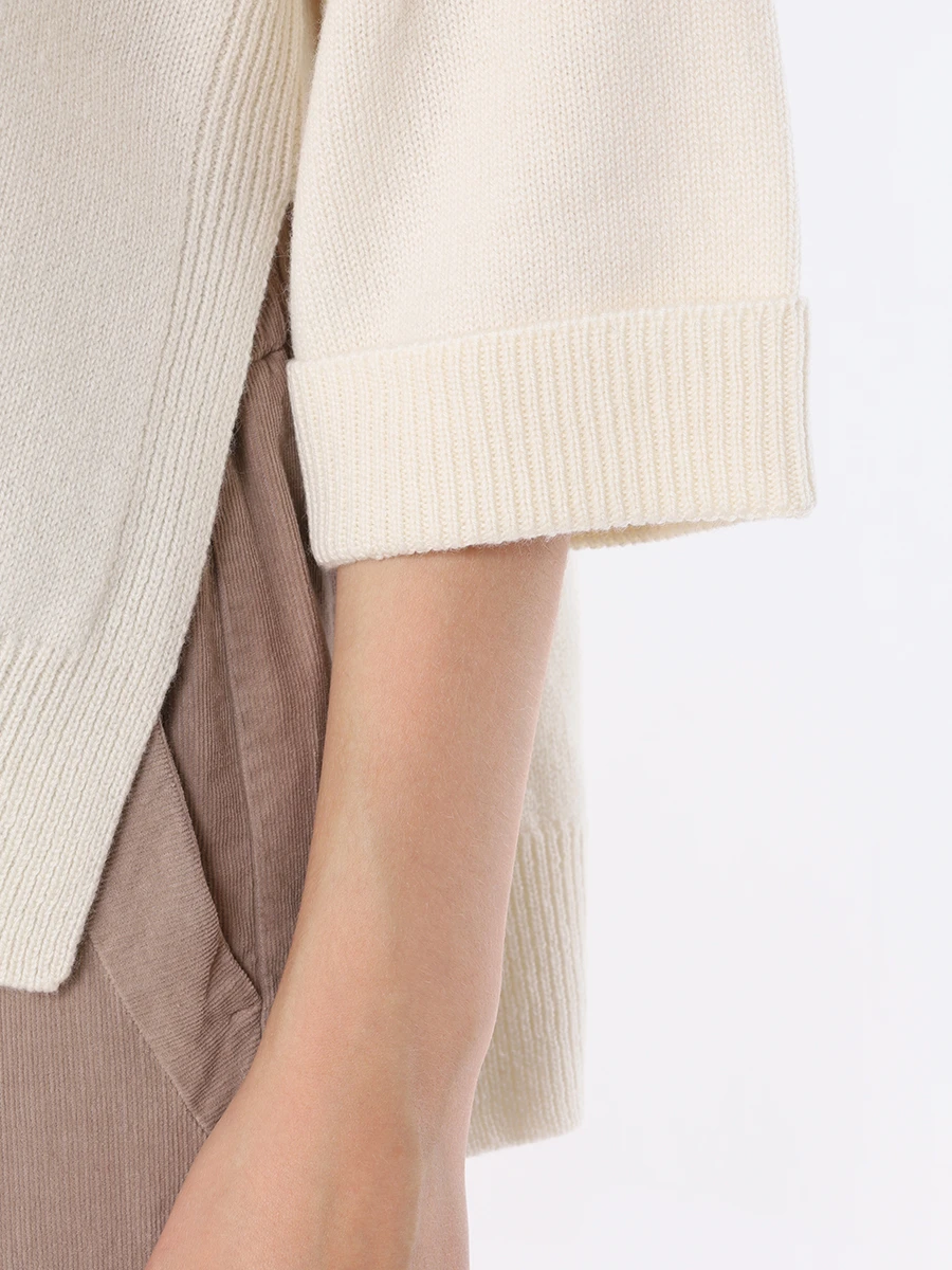 Джемпер кашемировый MIR CASHMERE cwc22-098 Молочный Кремовый  Фото 5