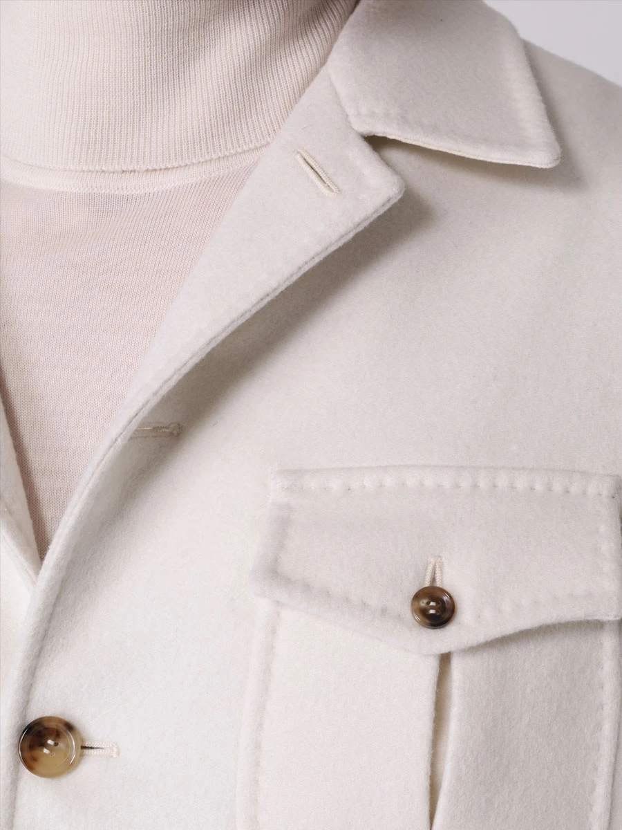 Полупальто шерстяное STILE LATINO GUTRIPOLI CDM220506 N05 Белый  Фото 5