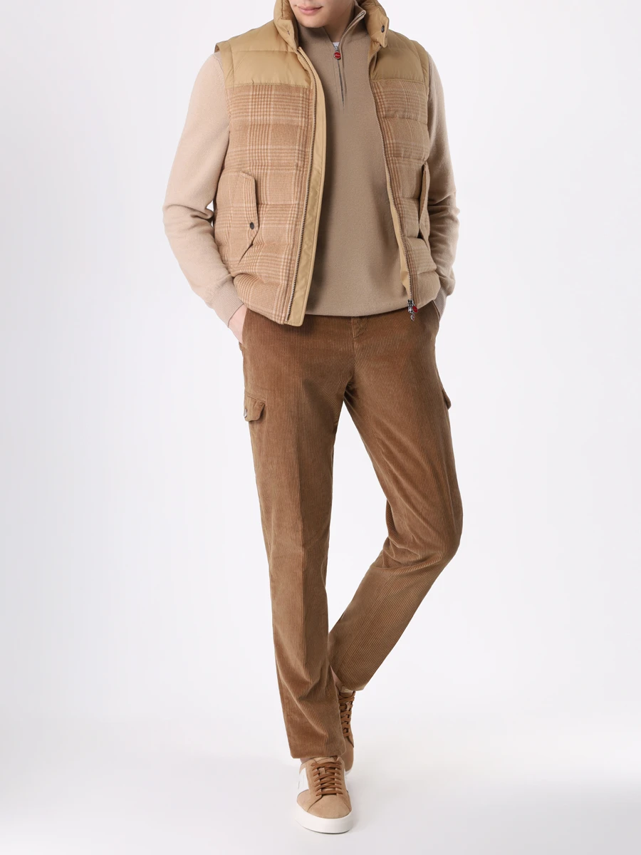 Брюки-карго вельветовые KITON UPLACT J0208C07 Вельвет Коричневый  Фото 2