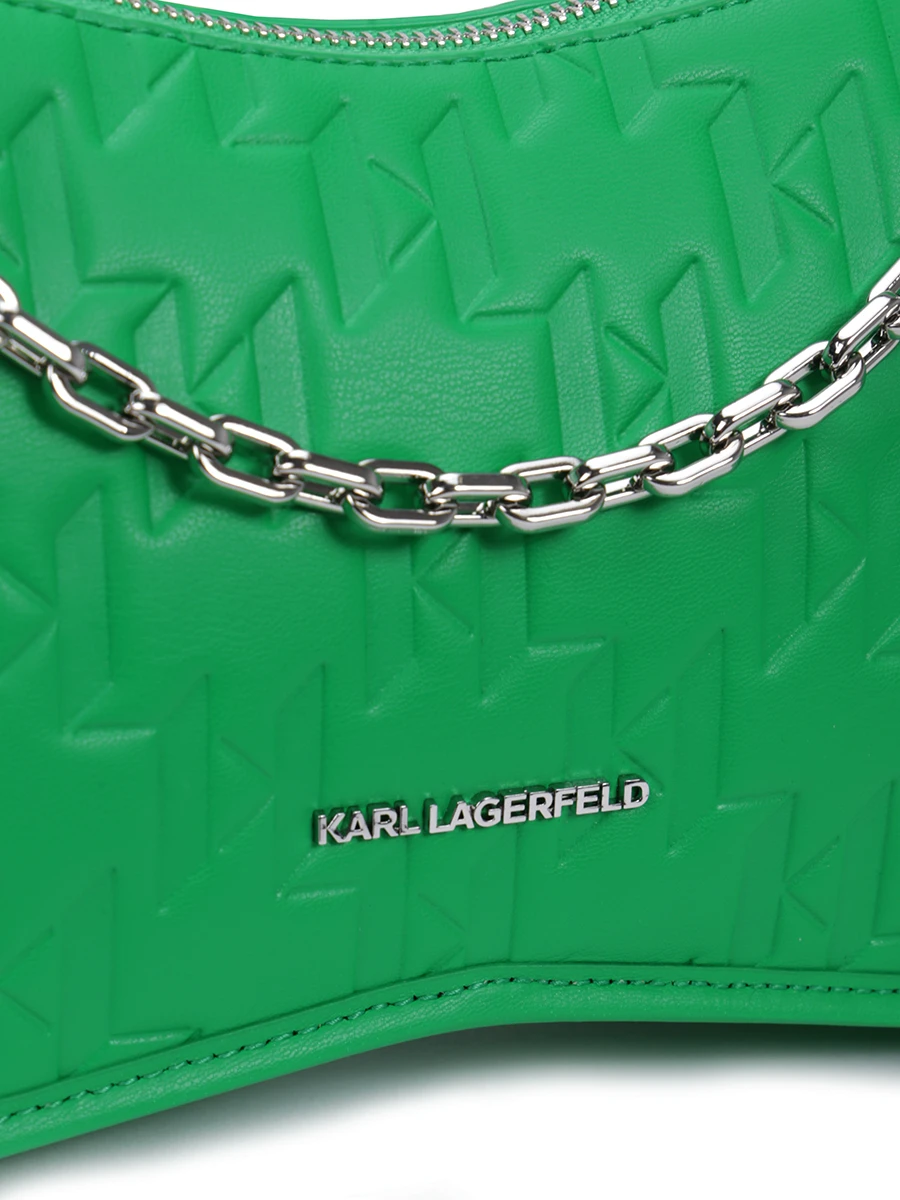 Сумка кожаная KARL LAGERFELD 231W3020 A712, размер Один размер, цвет зеленый - фото 5