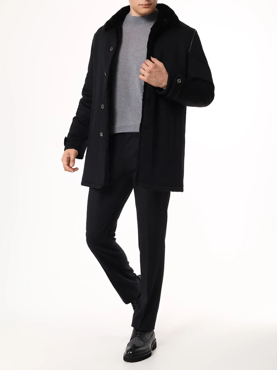 Пальто кашемировое HETTABRETZ IT9530 CH 1000 Черный  Фото 2