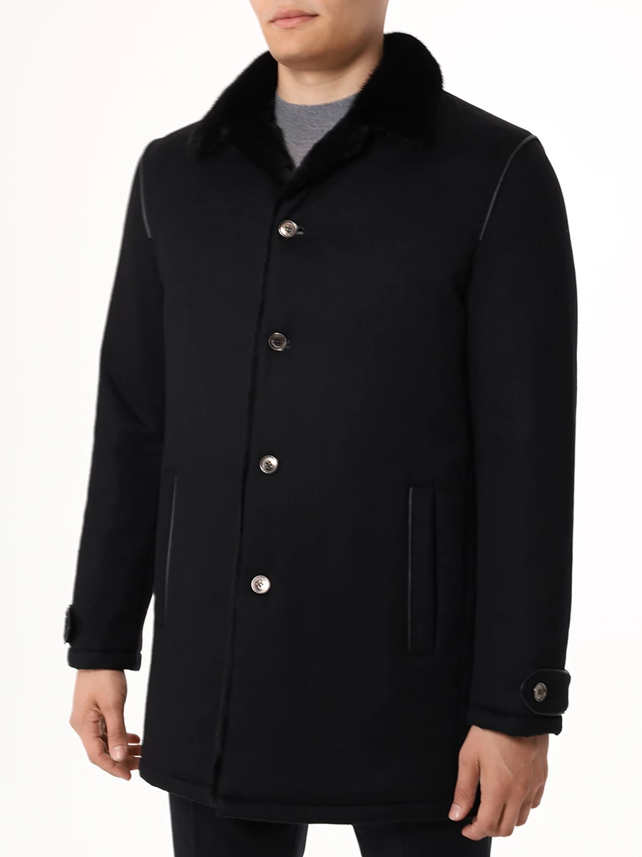 Пальто кашемировое HETTABRETZ IT9530 CH 1000 Черный  Фото 4