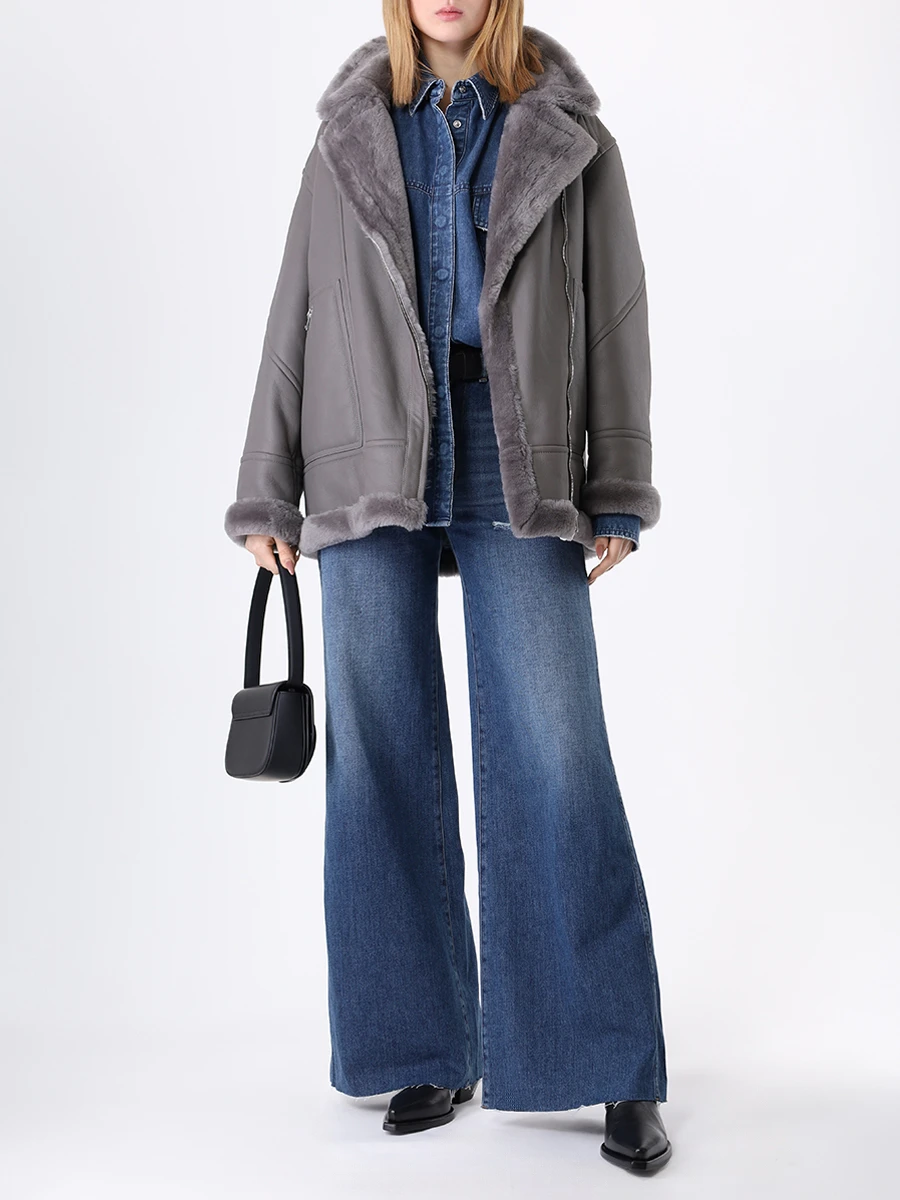 Дубленка из овчины BLANCHA 1522148/300Z 20 Серый  Фото 2