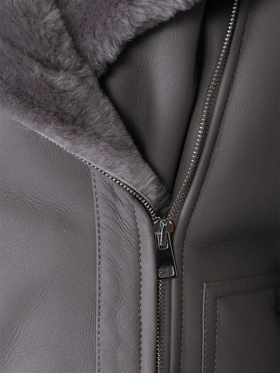 Дубленка из овчины BLANCHA 1522148/300Z 20 Серый  Фото 5