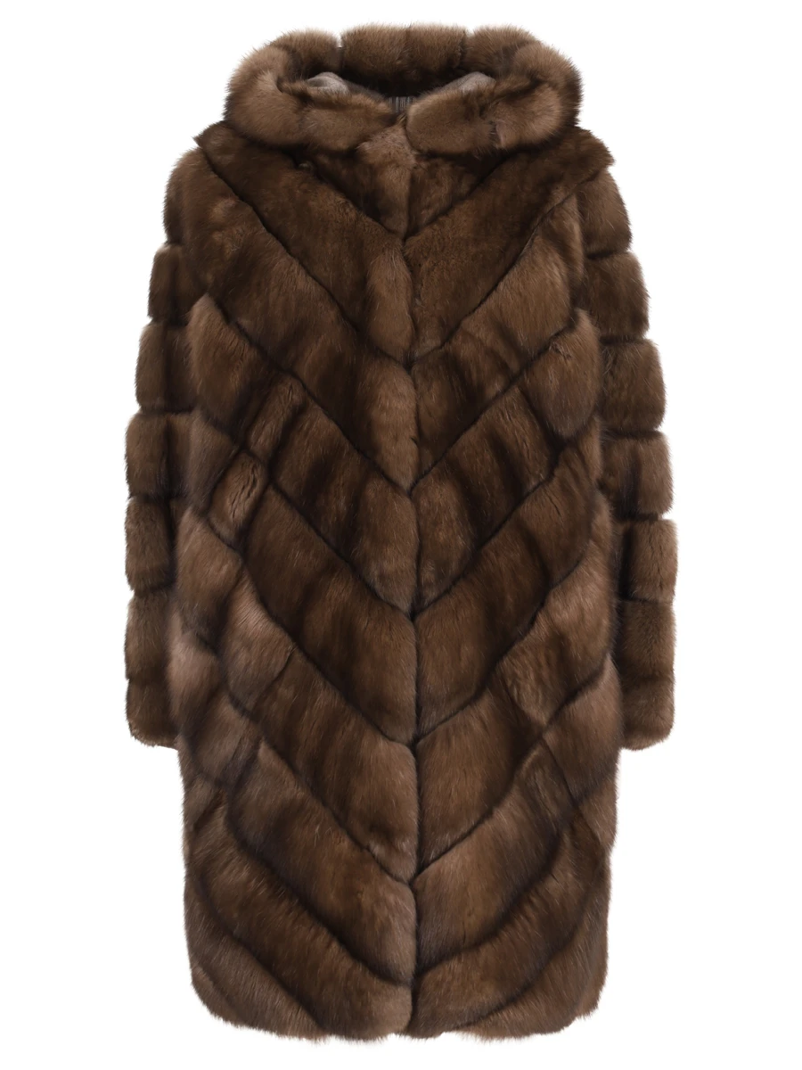 Шуба соболиная RINDI MOD.R23/066 Лет. мышь Коричневый 