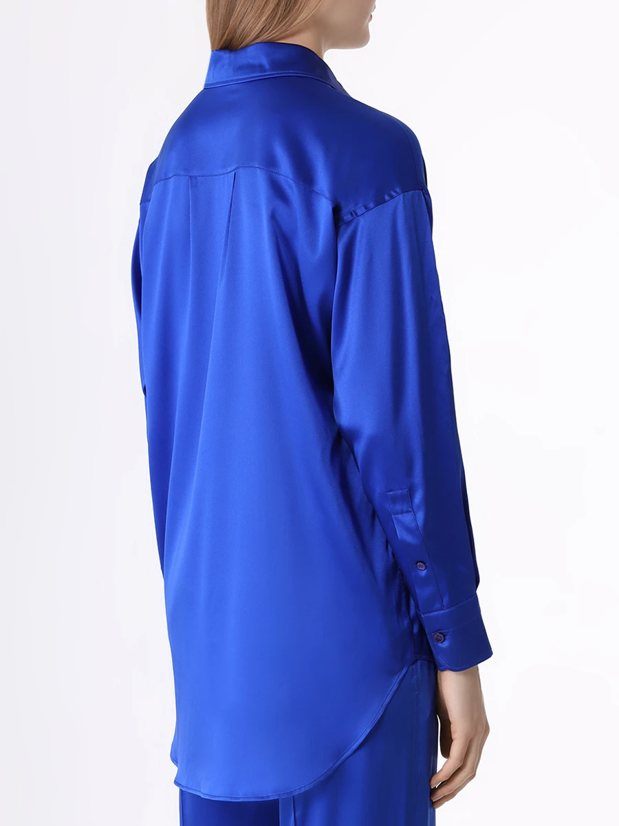 Блуза шелковая TOM FORD CA3211-FAX881 HB633, размер 42, цвет синий - фото 3