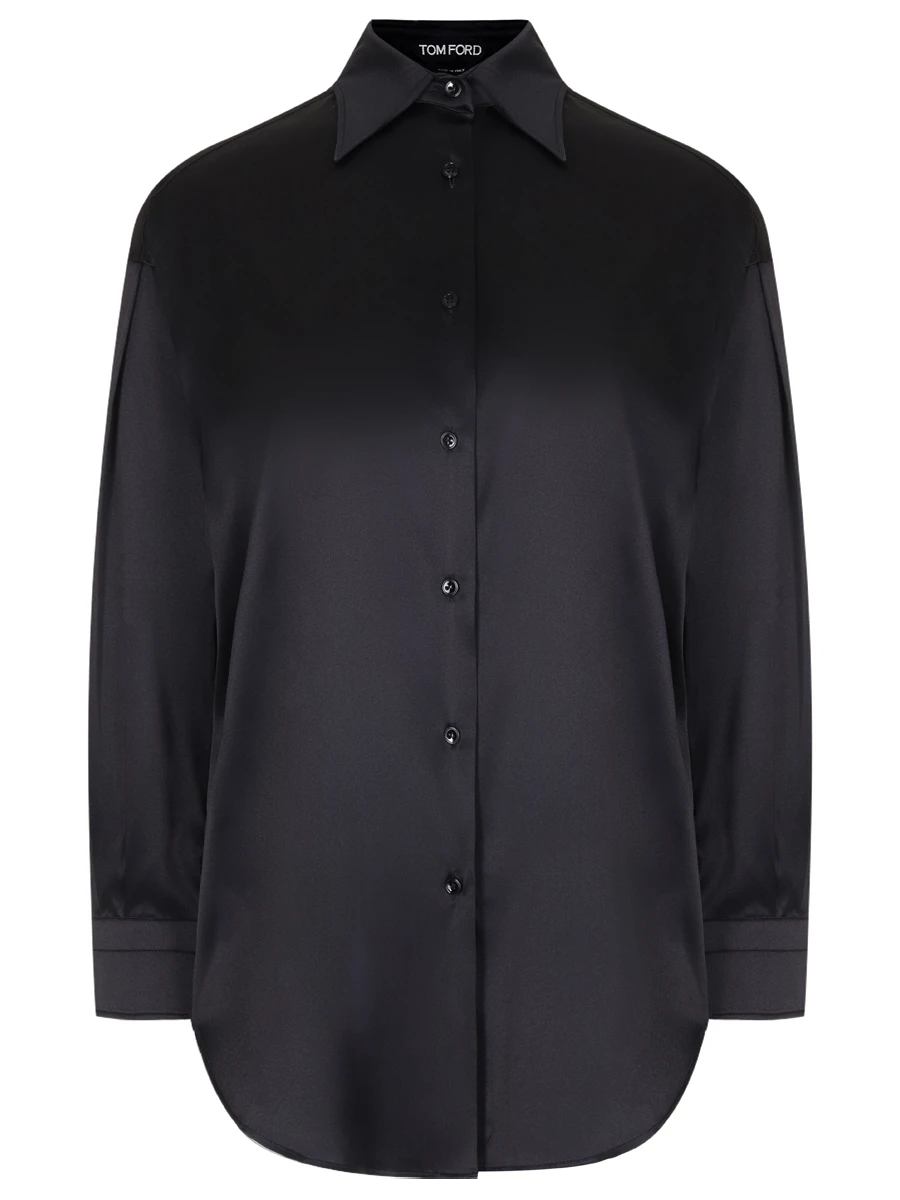 Блуза шелковая TOM FORD CA3211-FAX881 LB999, размер 42, цвет черный - фото 1