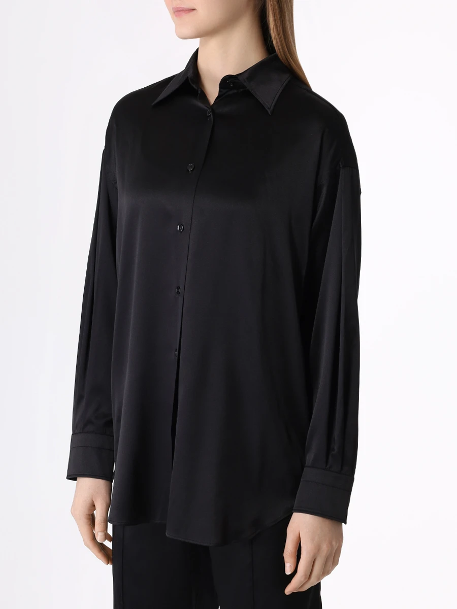 Блуза шелковая TOM FORD CA3211-FAX881 LB999, размер 42, цвет черный - фото 4