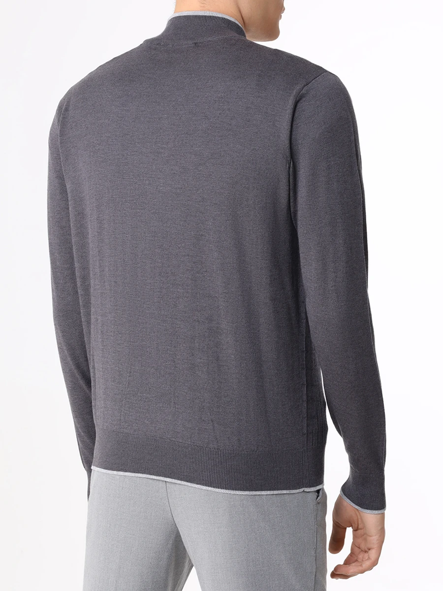 Джемпер из шерсти и хлопка CUDGI CFK24-40, размер 50, цвет серый - фото 3