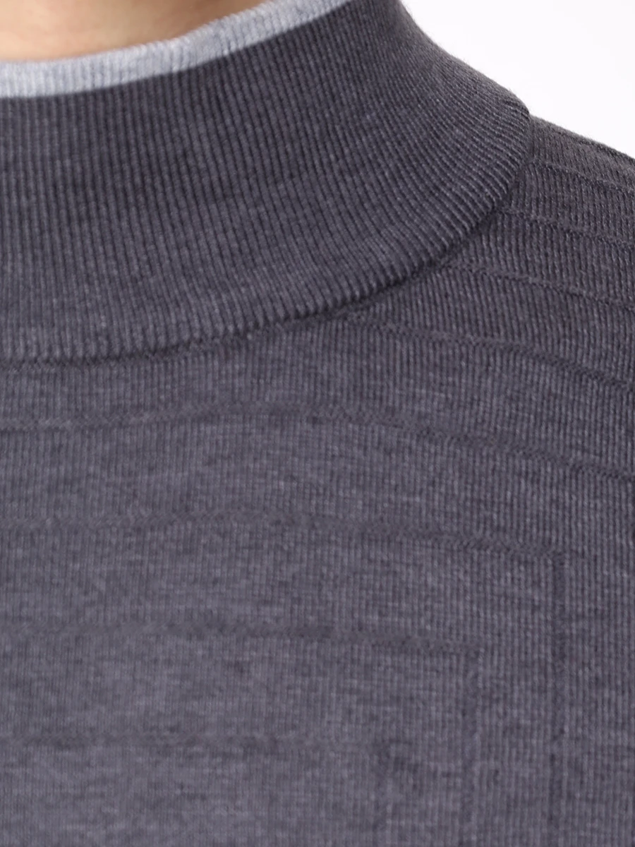 Джемпер из шерсти и хлопка CUDGI CFK24-40, размер 50, цвет серый - фото 5