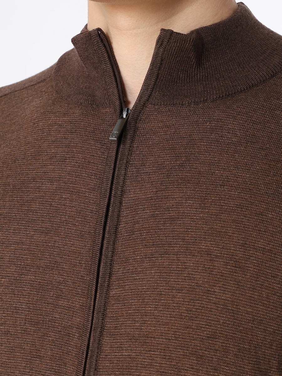 Кардиган из тенселя и шерсти CUDGI CFK 24-41 Коричневый  Фото 5