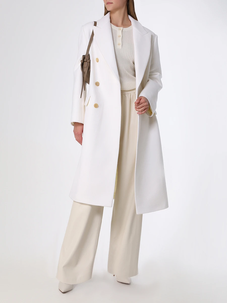 Пальто шерстяное SASHAVERSE CT010/9499/0152/W24 Белый  Фото 2