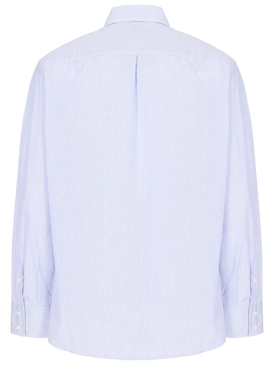 Рубашка Basic Fit хлопковая BRUNELLO CUCINELLI MB6780028 C984 Голубой  Фото 2