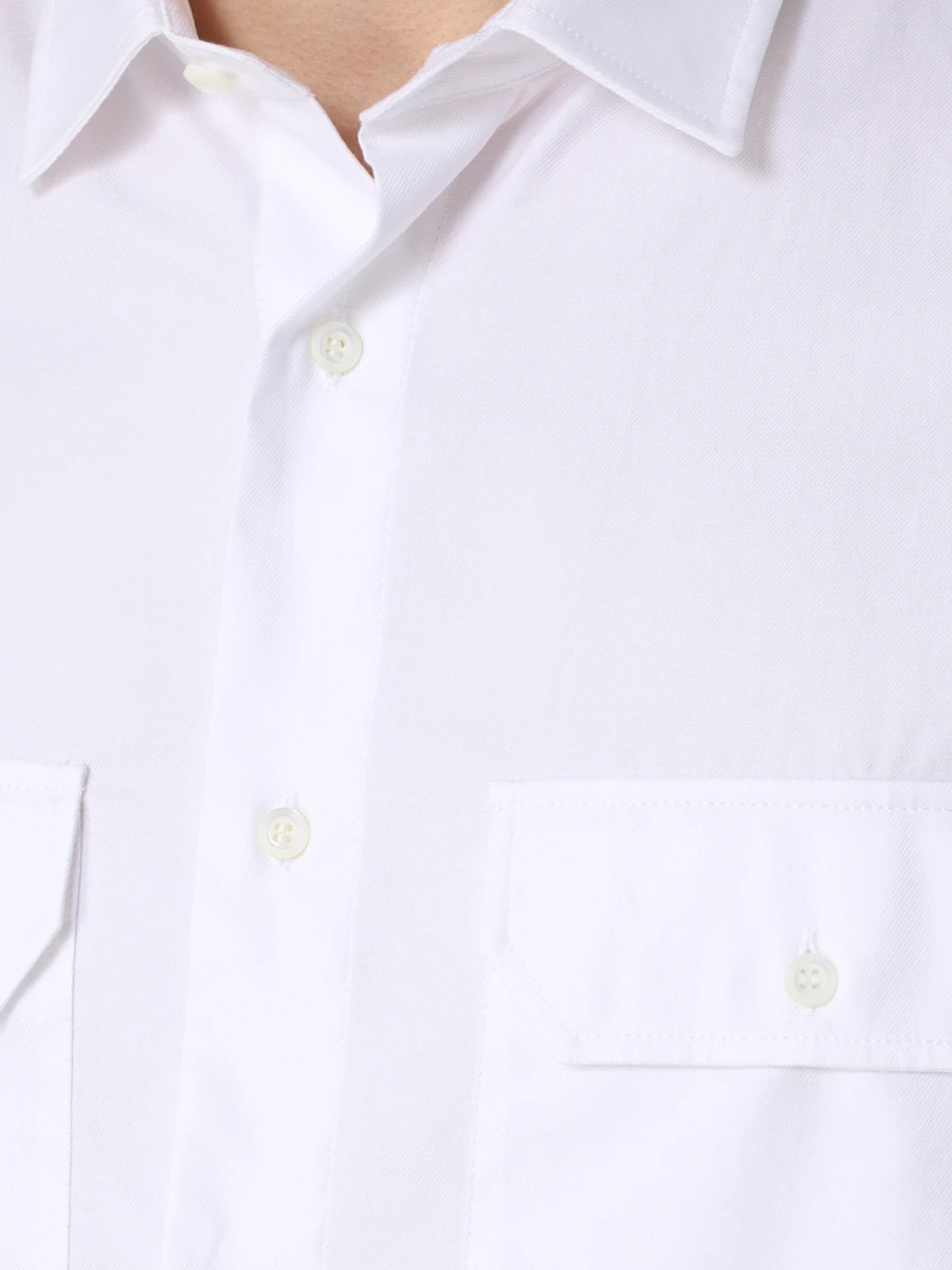Рубашка Easy Fit хлопковая BRUNELLO CUCINELLI MW6040626 C001 Белый  Фото 5