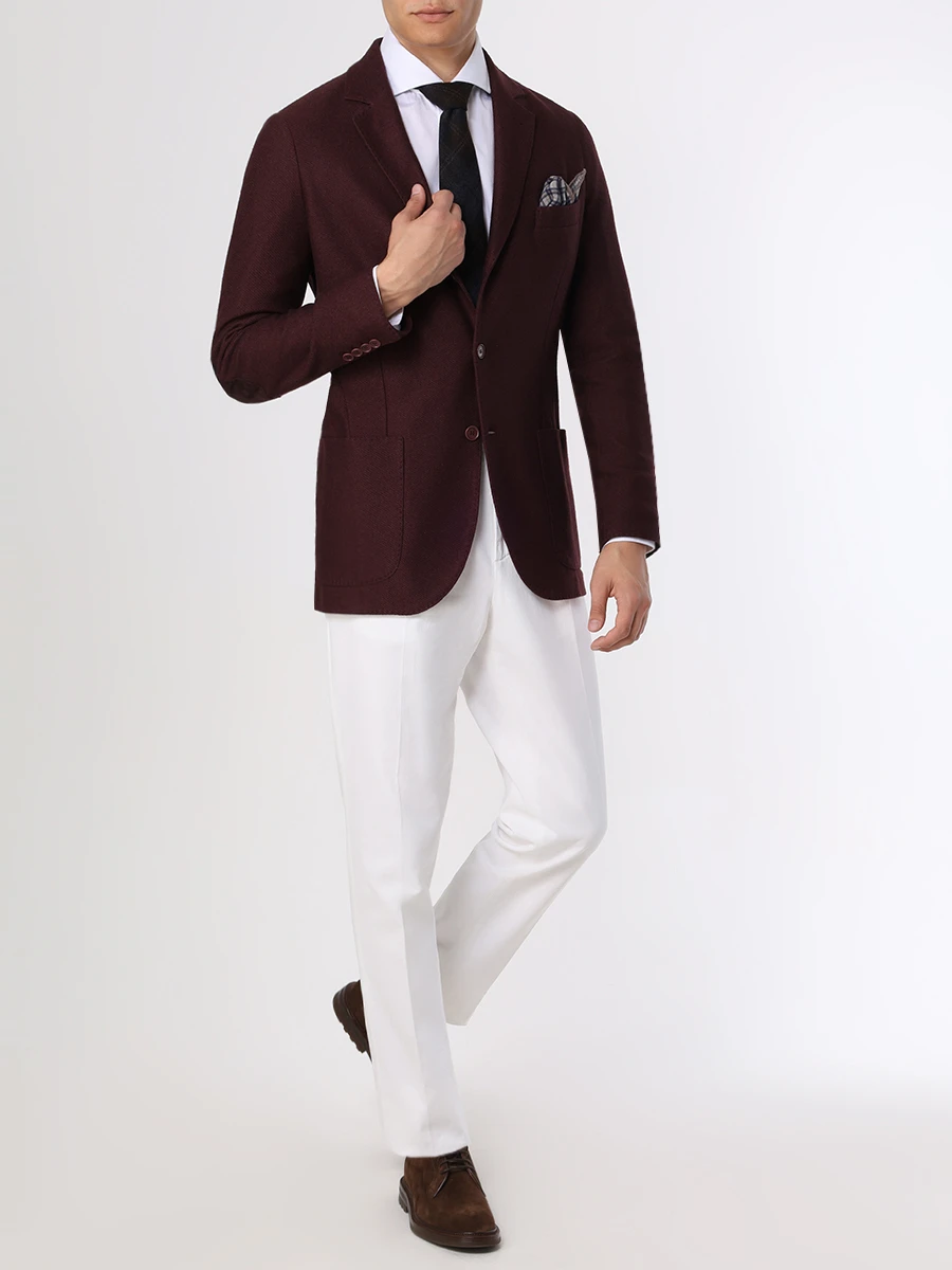 Рубашка Slim Fit хлопковая BRUNELLO CUCINELLI M0UC41718 C159 Белый  Фото 2