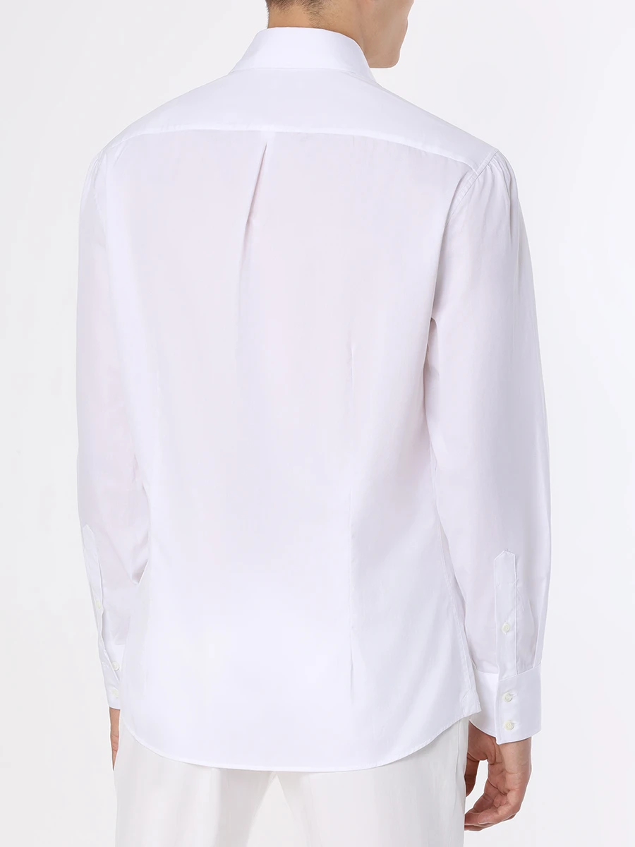 Рубашка Slim Fit хлопковая BRUNELLO CUCINELLI M0UC41718 C159, размер 50, цвет белый - фото 3