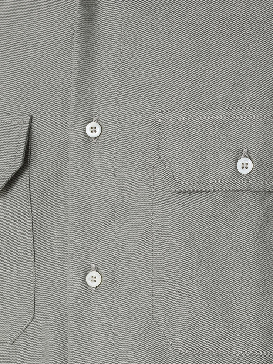 Рубашка Easy Fit хлопковая BRUNELLO CUCINELLI MA7520626 C056 Зеленый  Фото 5