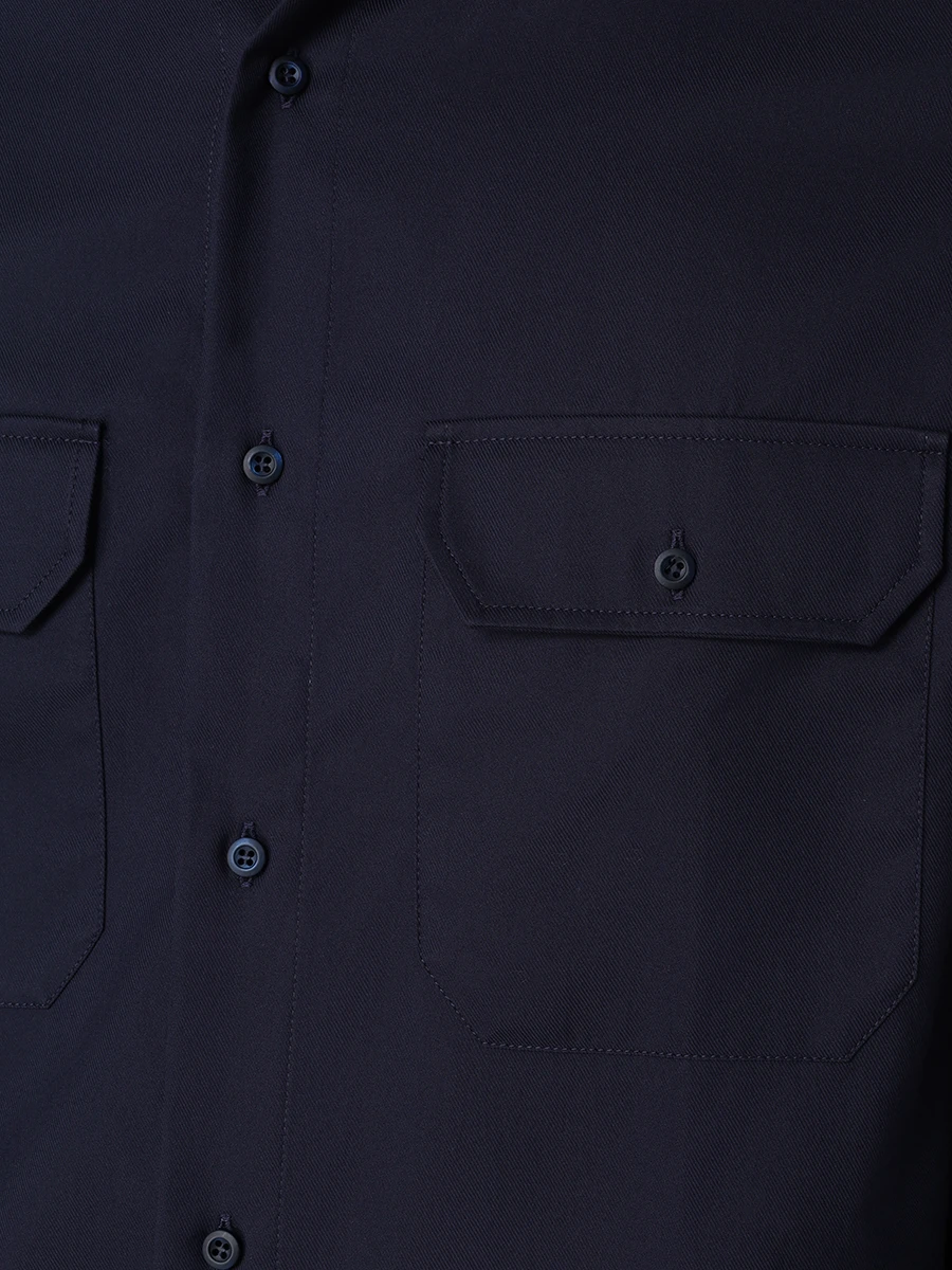Рубашка Easy Fit хлопковая BRUNELLO CUCINELLI MW6040626 C063 Темно-, размер 54, цвет синий - фото 5